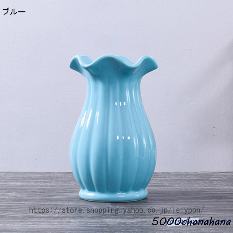 爆買 ホワイトセラミック 花瓶 白北欧 陶器 広口 かびん フラワー