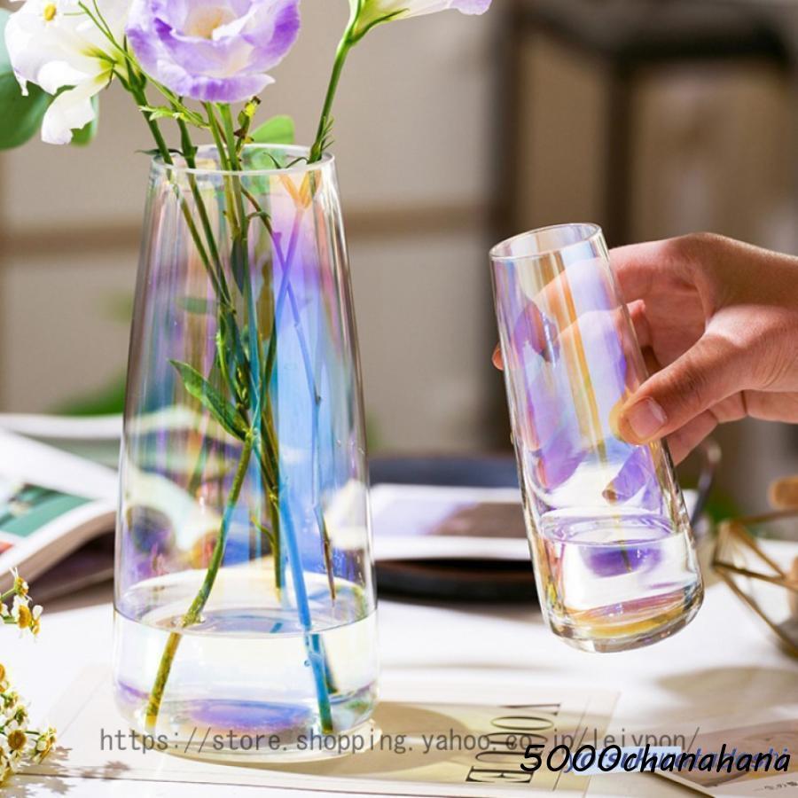 爆買 花瓶 ガラス グレー 花器 15cm フラワーベース ガラスベース