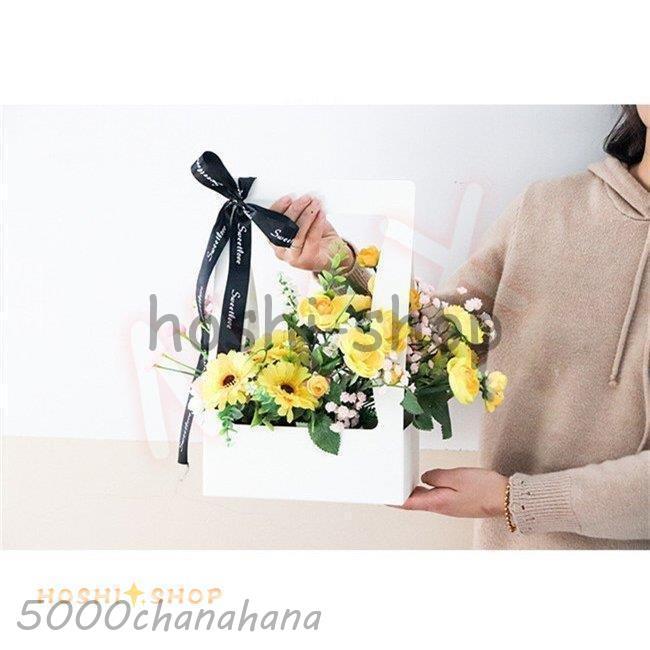 花鉢 花籠 二点セット 収納バスケット 花束ホルダー プレゼントDIY