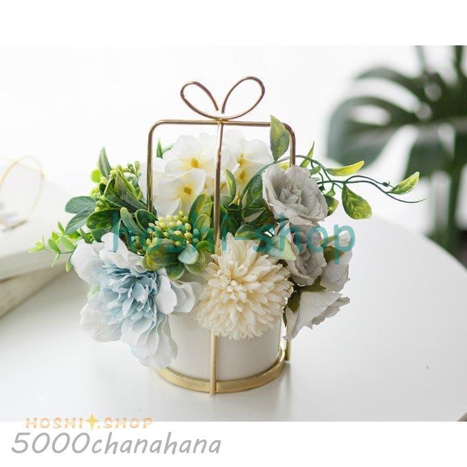爆買 造花 インテリア 花瓶付き フラワーアレンジメント ブーケ パーツ