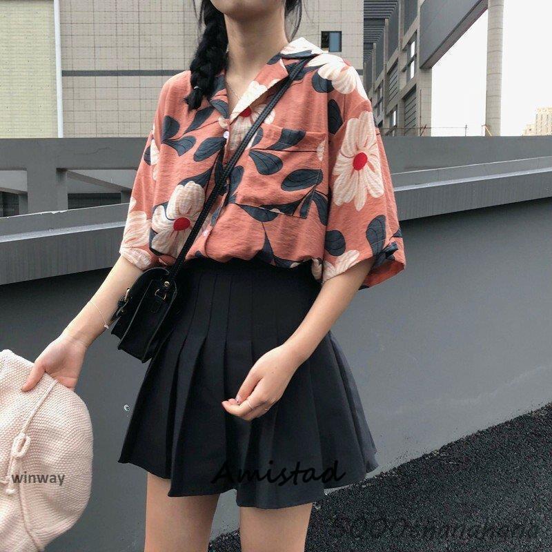 アロハシャツ レディース レトロ 花柄 半袖 トップス 開襟シャツ 柄