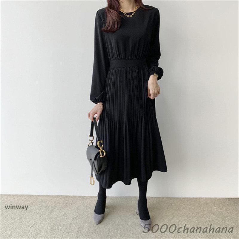 松*様 ワンピース 爆買 ワンピース レディース 秋 春 プリーツ マキシワンピース ロング