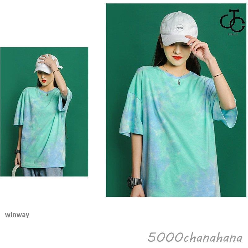 Tシャツ レディース タイダイ柄 半袖 夏 ゆるい トップス 韓国 