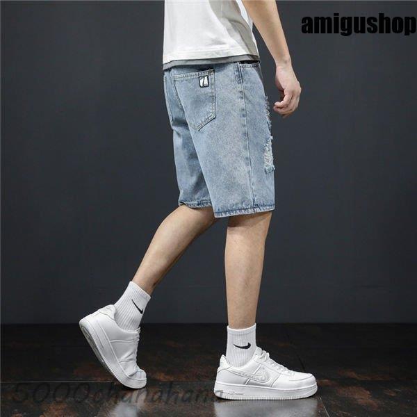 デニムハーフパンツ メンズ ショートパンツ 短パン ショーツ ダメージ