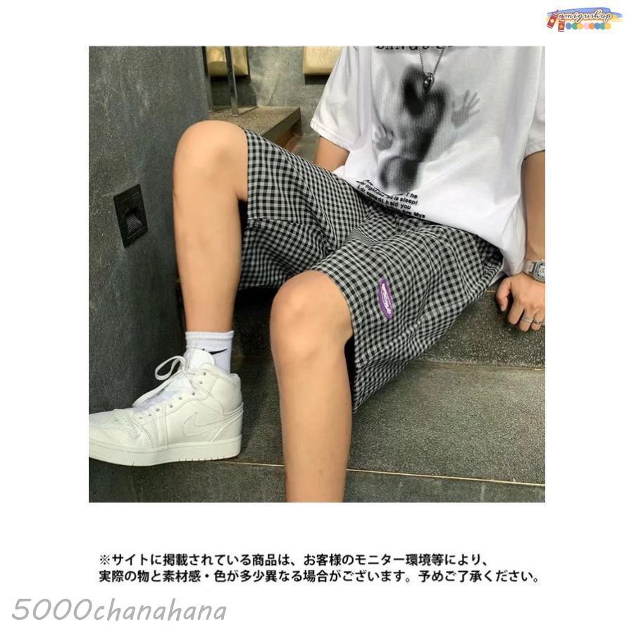 半ズボン ギンガムチェック メンズ ハーフパンツ ゆったり ショート