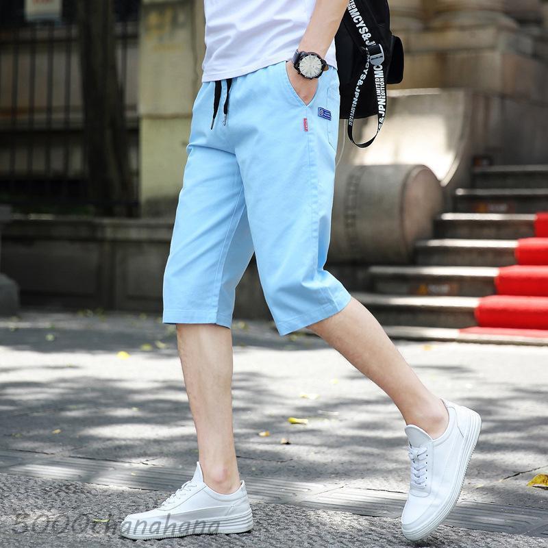 七分丈 パンツ メンズ 夏 クロップドパンツ ハーフパンツ ひざ下