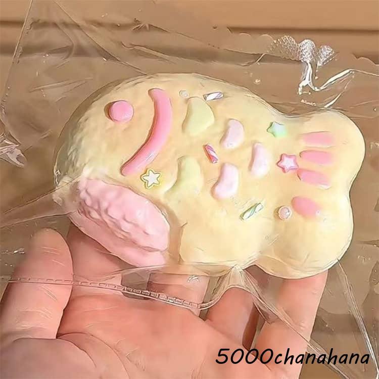 もちもち 水感スクイーズ プリン たい焼き 伸縮スティッキー