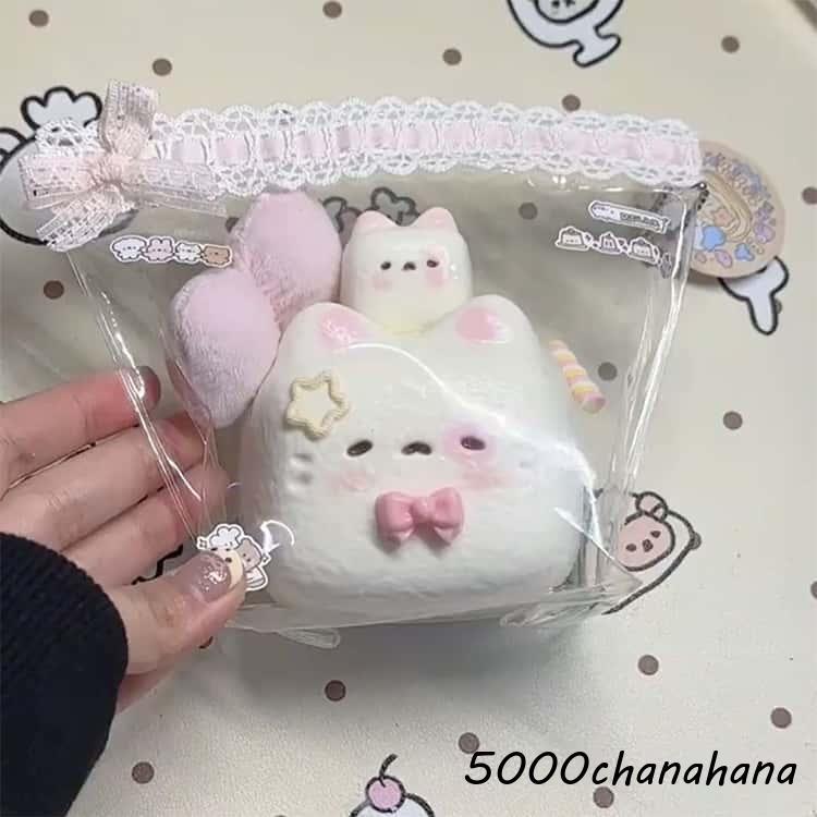 爆買 収納袋付き ダブル猫！もちとろスクイーズ スクイーズ 猫