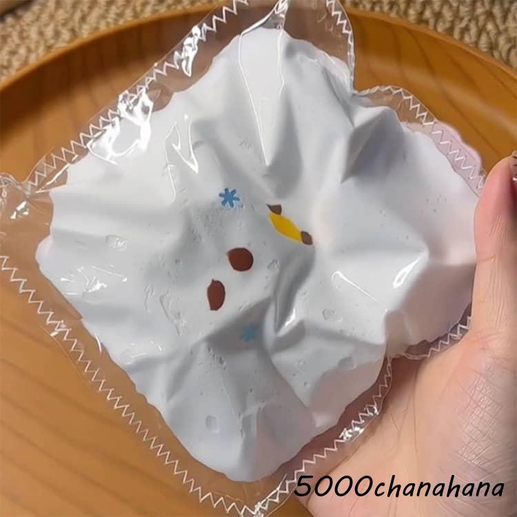 水感スクイーズ 大福 雪だるま型 スクイーズ もっちもち 低反発