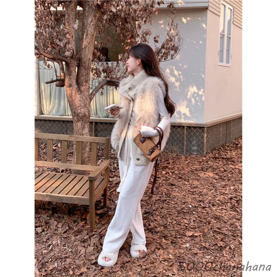 ファー ベスト ジレ シャギー フェイクファーベスト レディース ファー