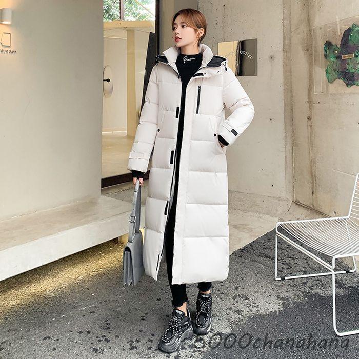 中綿コート レディース ロングコート ロング丈 ベンチコート フード