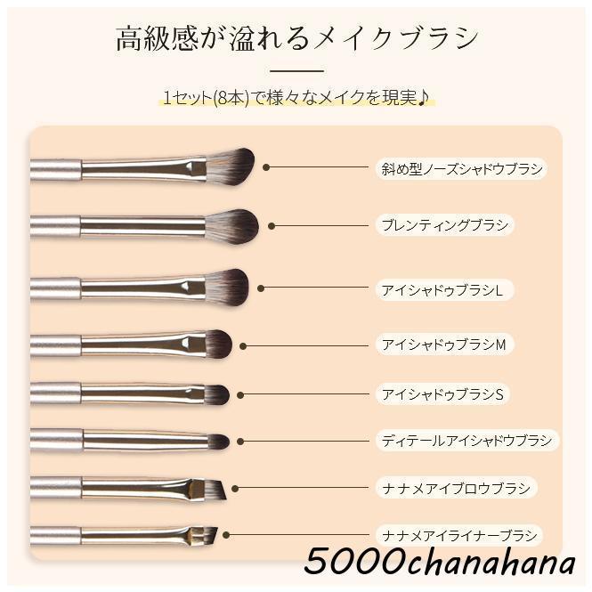 アイシャドウブラシ メイクブラシ 8本セット アイメイク セット 収納
