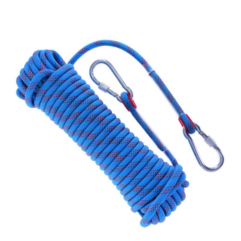 ザイル クライミングロープ　多目的ロープ スタティックロープ アウトドア パラ ポリエステル 耐荷重300kg エスケープ キャンプ ザイル クライミングロープ 多目的ロープ スタティックロープ