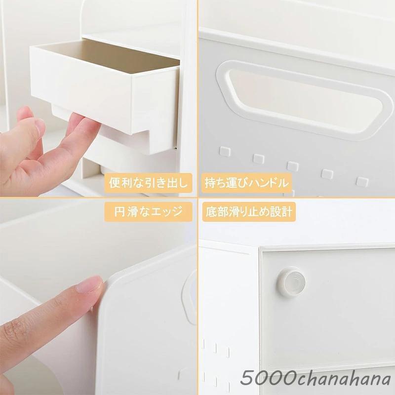 デスク周りの小物をまとめて収納できる多機能ブックスタンド 卓上収納