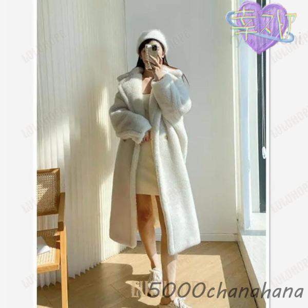 コクーン レディース ボア コート アウター ロングコート もこもこ ボア 冬 ロング ロング 長い ボアコート ドロップショルダー ゆっ_2