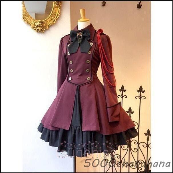 膝丈ワンピース 軍服風 ロリータ ワンピース ゴスロリ ドレス 長袖 コスプレ 衣装 制服 スカート4色 HAMIYAショップ - 通販 - Yahoo ショッピング