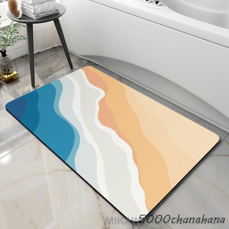 珪藻土バスマット バスマット 柔らかい 速乾 瞬間吸水 40×60cm 北欧 バスマット 珪藻土 お風呂マット ソフト おしゃれ 北欧 速乾 瞬間吸水