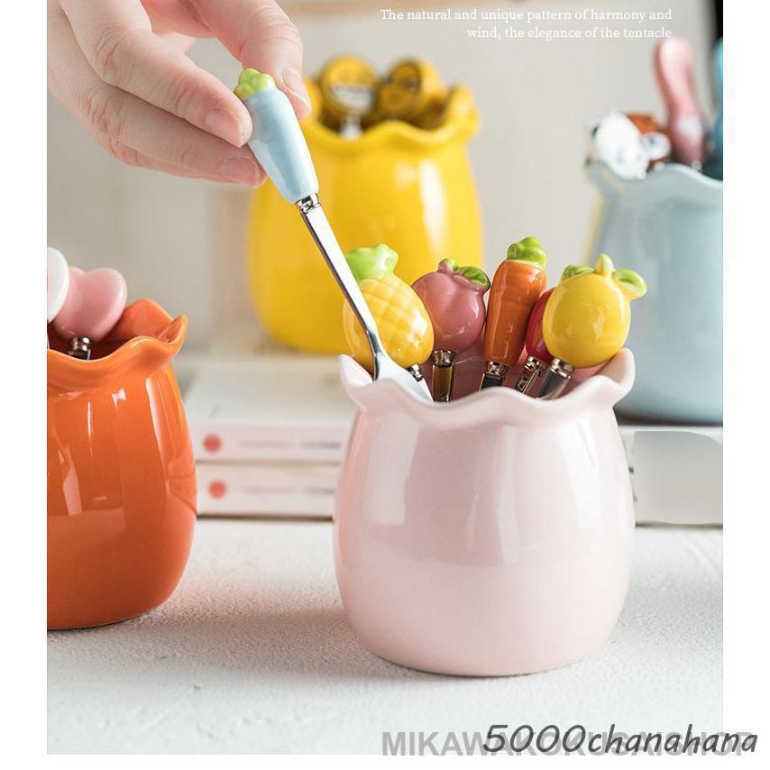 フードピックセット カトラリー フルーツピック フォーク 6本入り