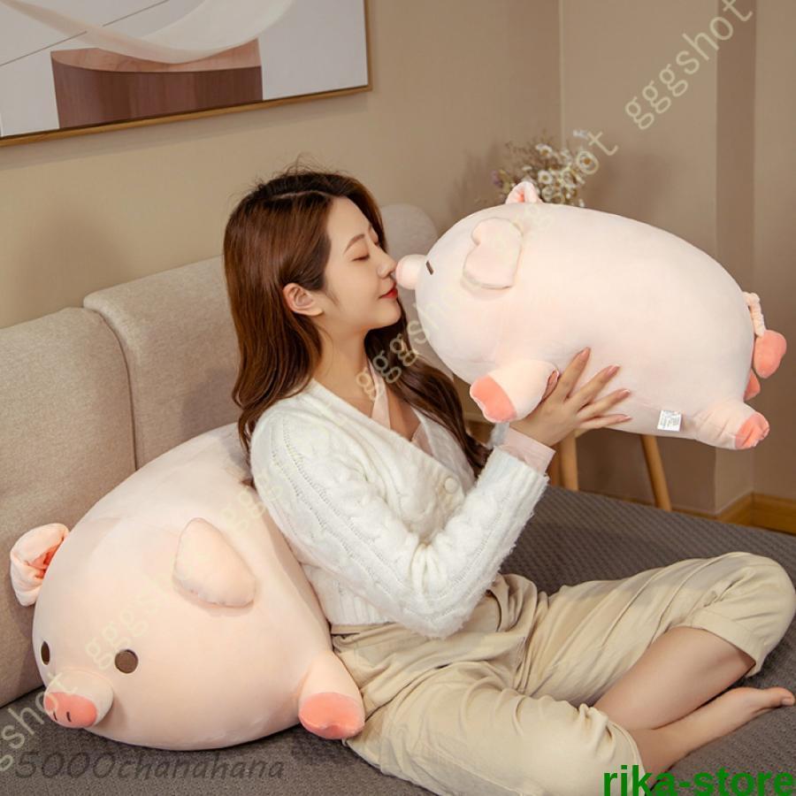 ぬいぐるみ 特大 60cm 豚 可愛い 萌え 人形 動物 ピンク 大きい/巨大