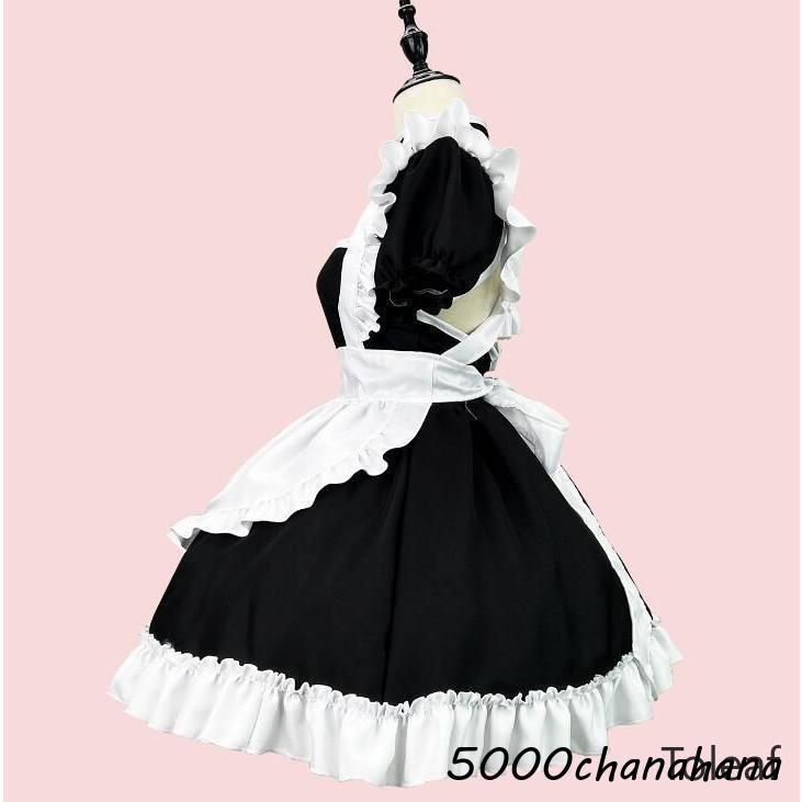 メイド服 メイドコス ロリータ 半袖 膝丈 ショート丈 ワンピース