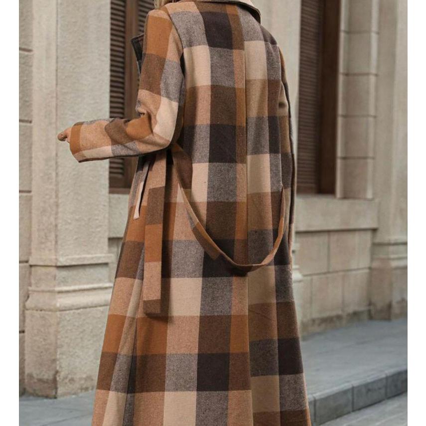 チェックコート ロングコート チェスター コート アウター レディース