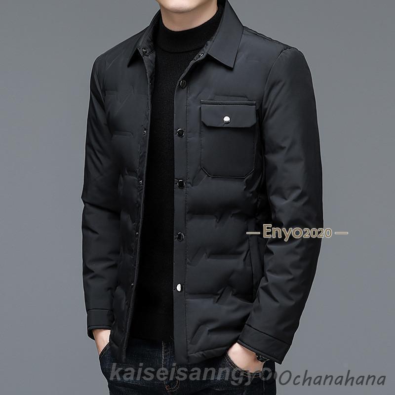 ダウン メンズ アウター ショート丈 ダウンコート 無地 カジュアル