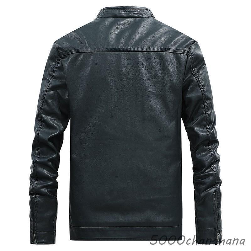 革ジャン メンズ ライダース PU 立ち襟 裏ボア 保温防寒 大きいサイズ レザージャケット 革ジャン メンズ ライダース PU 立ち襟 裏ボア 保温防寒 大きいサイズ