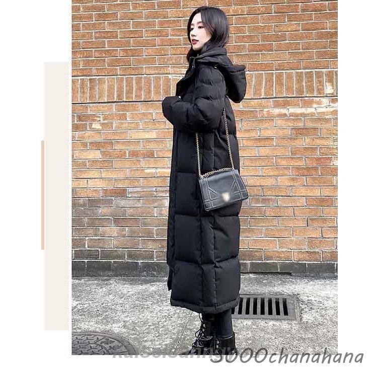 ダウンコート ロング ベンチコート レディース ダウン Aライン フード