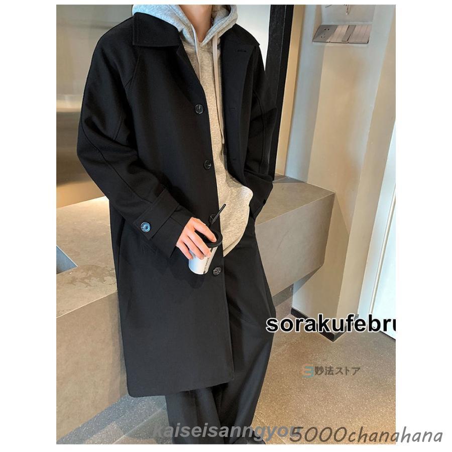 コート ステンカラーコート メンズ スプリングコート ロングコート