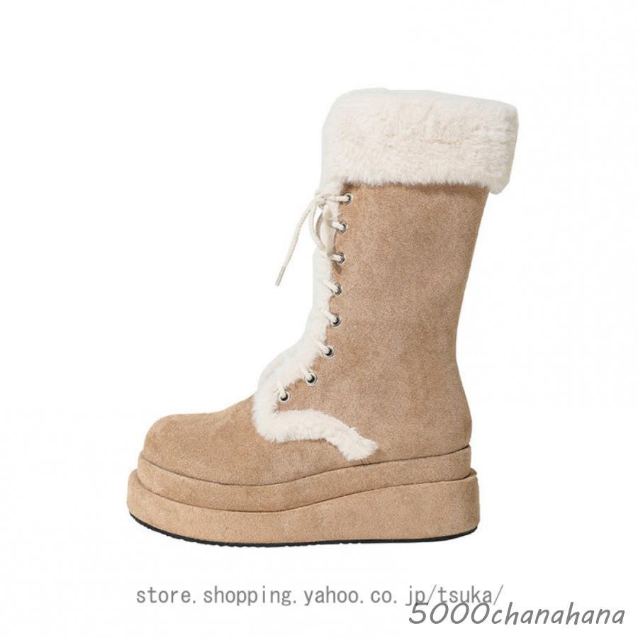 ムートンブーツ スノーブーツ ロングブーツ 裏起毛 レディース ファー