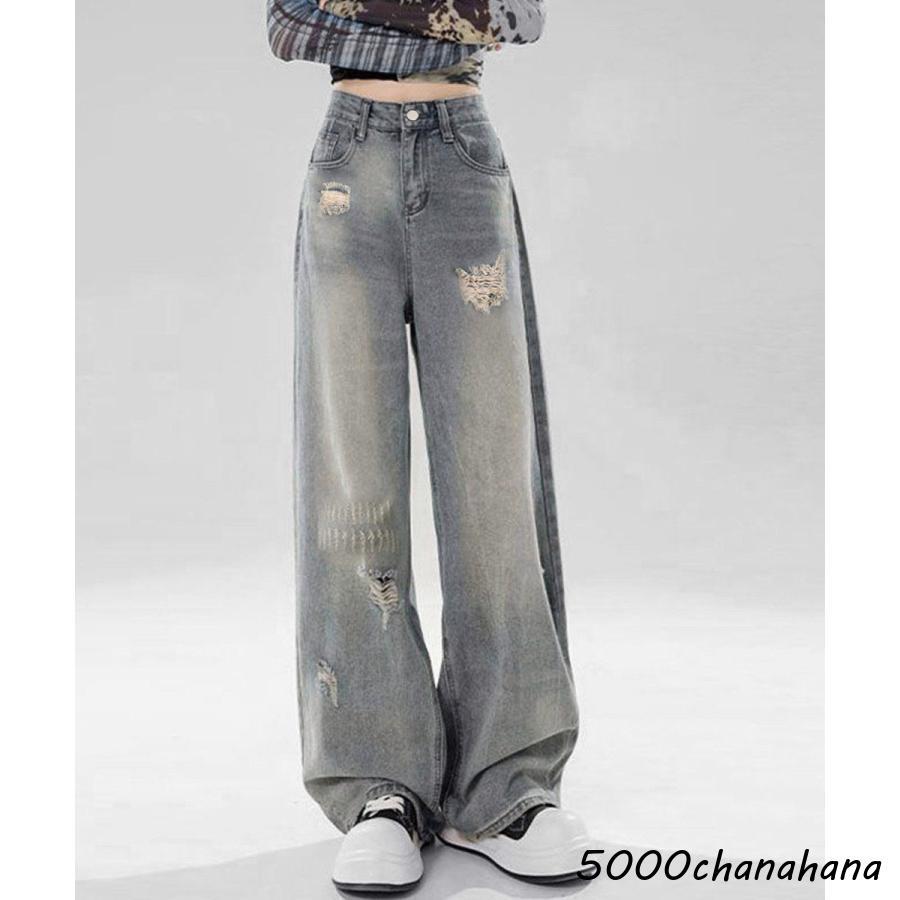 爆買 ダメージデニムパンツ レディースジーンズ : HAMIYAショップ