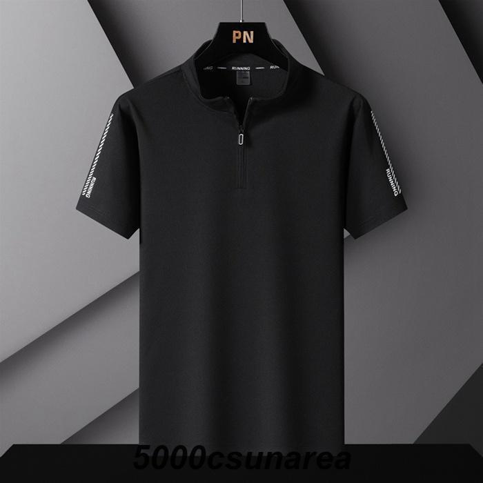 ゴルフウェア 半袖 メンズ ゴルフシャツ ハーフジップシャツ