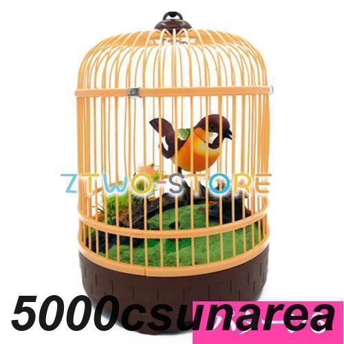 インテリア ことり 置物 センサー 鳥の鳴き声 鳥かご 二羽 ホワイト 鳥 インテリア ことり 置物 センサー 鳥の鳴き声 鳥かご 二羽