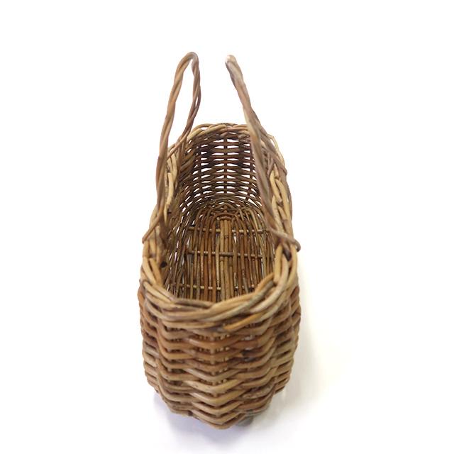 ラタン かごバッグ 横長 かご カゴ バスケット 天然素材 ナチュラル ジ