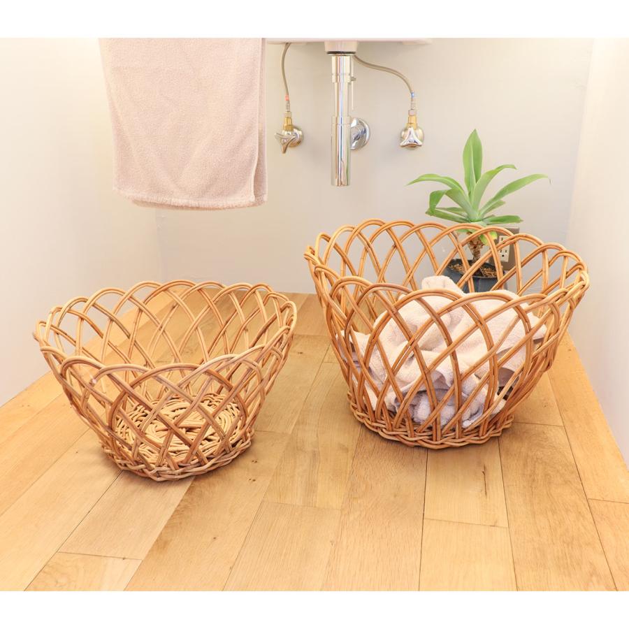 公式 鉢カバー ランドリー 洗濯かご 天然素材 ジ・アラログ 丸