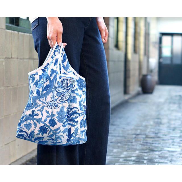 エコバッグ 折りたたみ レジ袋 ブロックプリント アンプレッシオン  