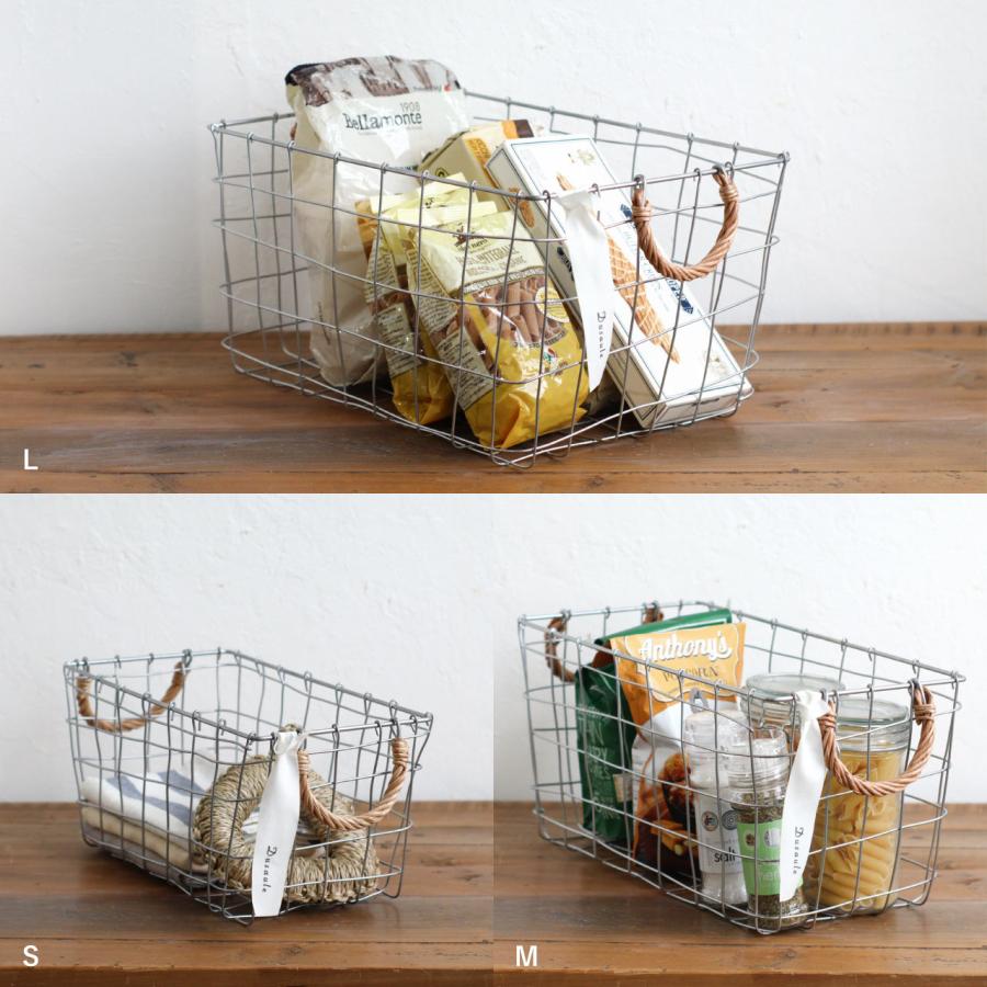 本革レザー ワイヤーバスケット 小物収納に 本革レザー ワイヤー