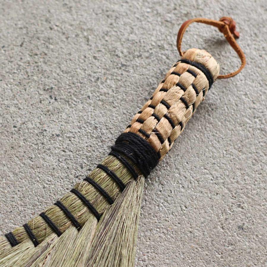 天然草製 手持ち用ほうき 卓上ほうき ホウキ 箒 掃除 小さめ ハンディ 日用品 道具 い草 天然