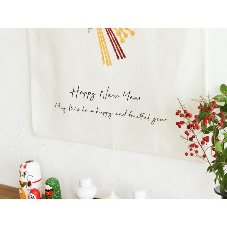 公式 お正月 タペストリー 和風 壁飾り 飾りつけ 謹賀新年 縁起物 年賀
