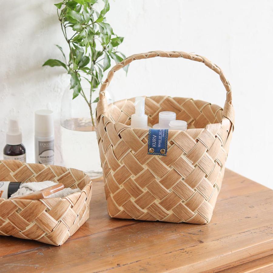 古道具 カゴ レトロ ヴィンテージ 天然素材バスケット大中小3個セット ≫ヴィンテージ*レトロポップ プラスチック ピクニック バスケット