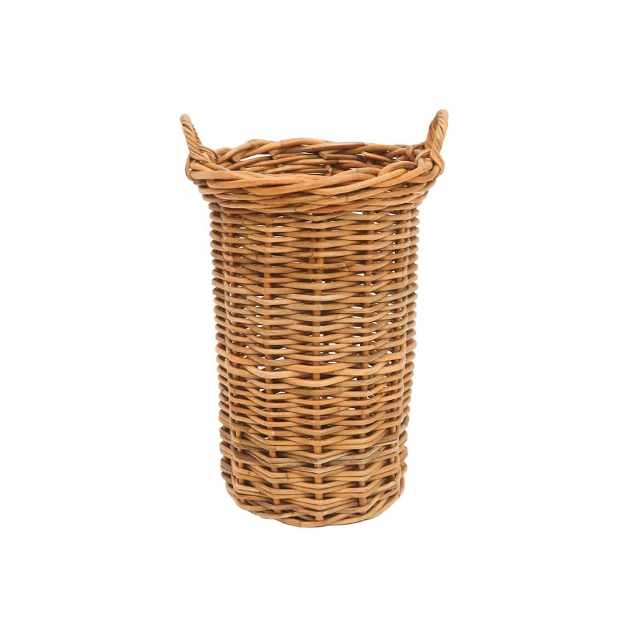 Creer バスケット かご 藤 ラタン グリーン フラワー 傘立て