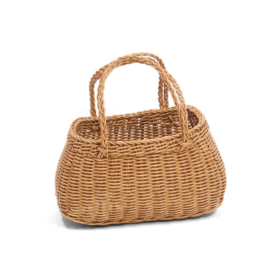 かごバッグ オーバルバッグ PPバッグ PPラタン バッグ 雨の日 耐水