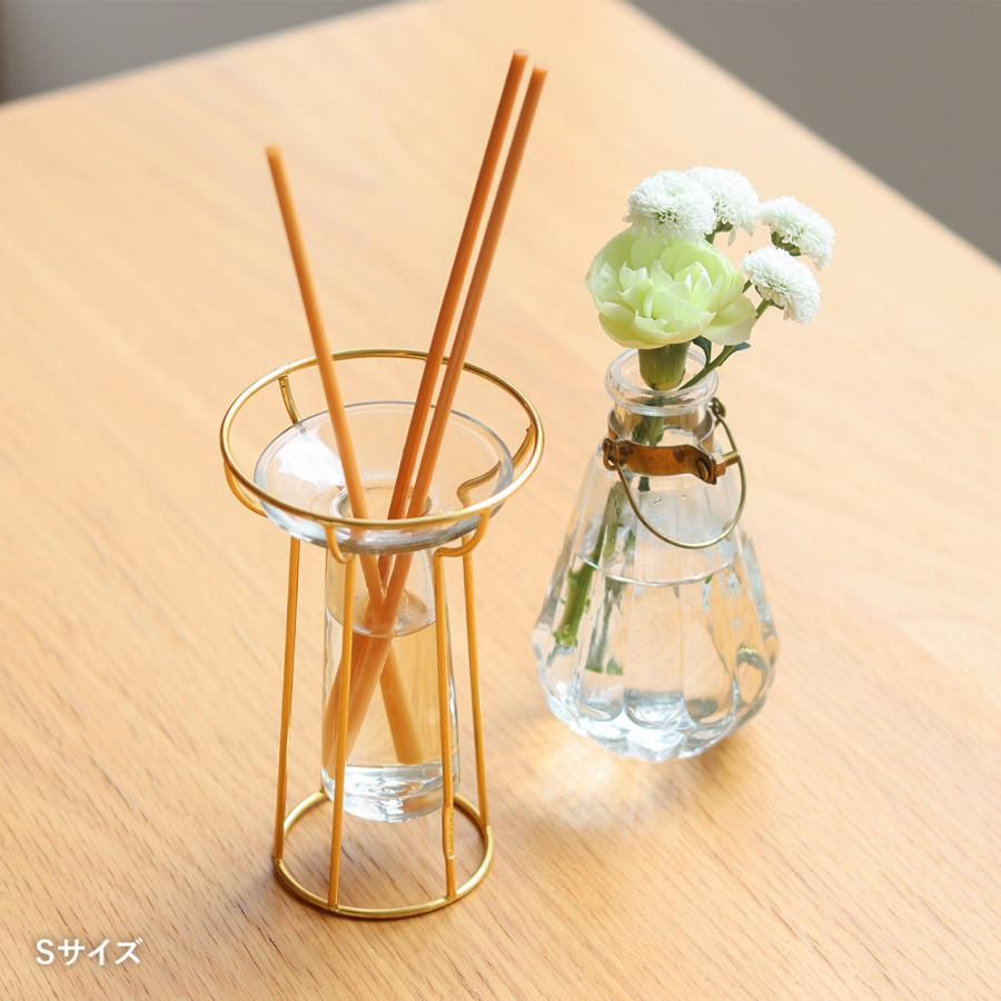 公式 フラワーベース 花瓶 一輪挿し ドライフラワー ガラス ゴールド