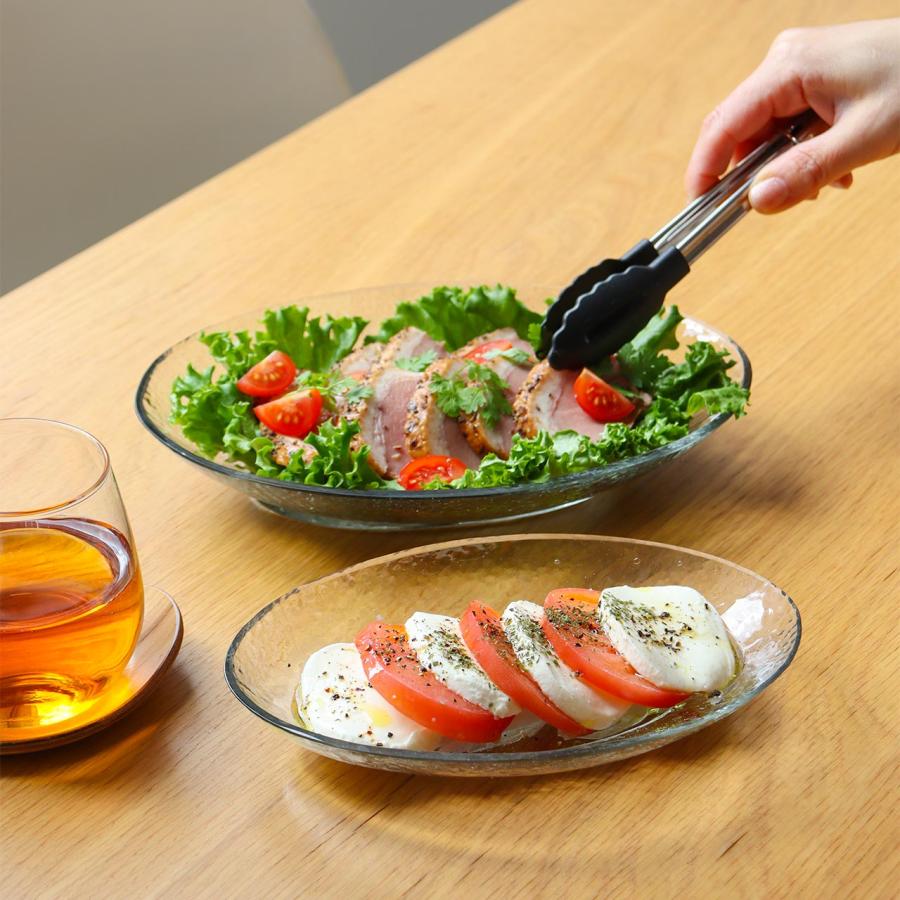 公式 食器 ガラス プレート 大皿 オーバル 皿 オーバルプレート 20.5cm