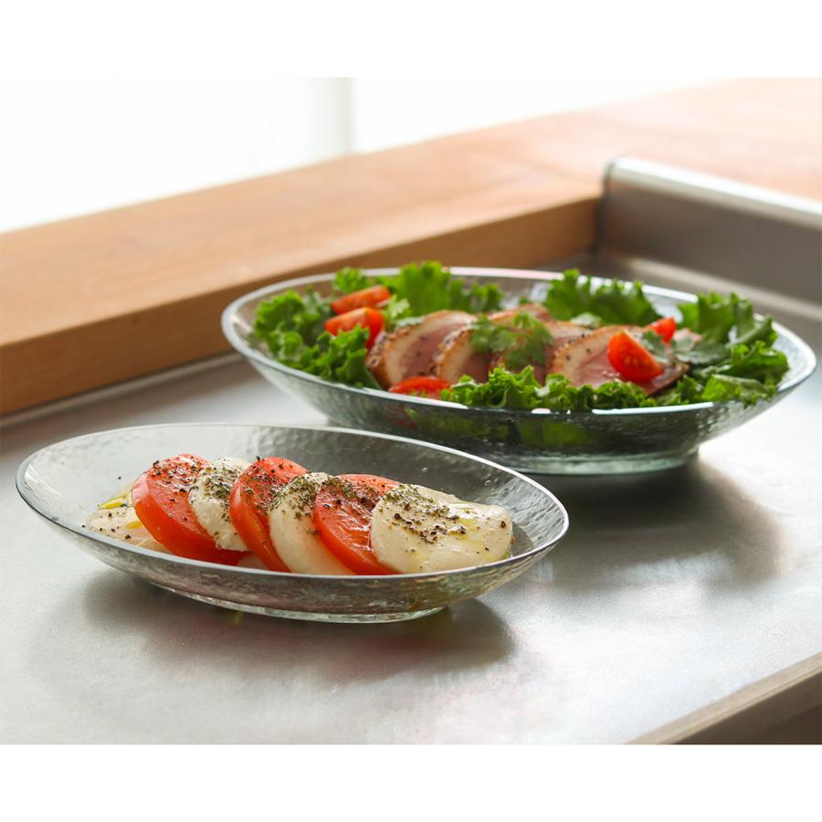 公式 食器 ガラス プレート 大皿 オーバル 皿 オーバルプレート 20.5cm