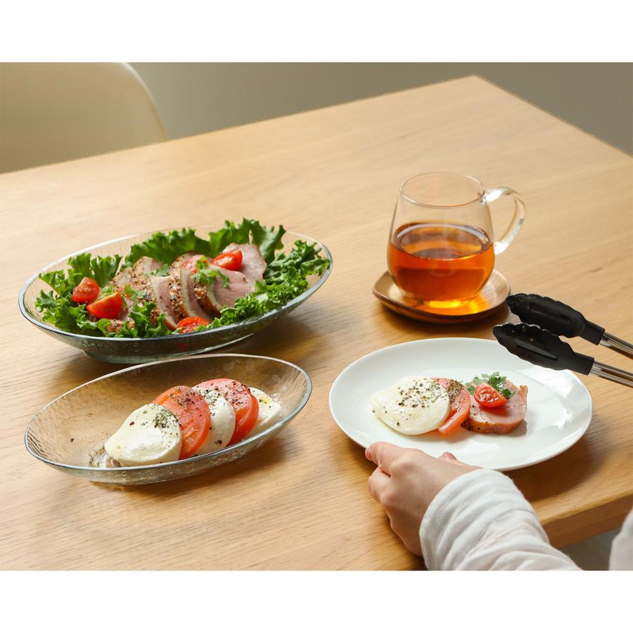 公式 食器 ガラス プレート 大皿 オーバル 皿 オーバルプレート 20.5cm