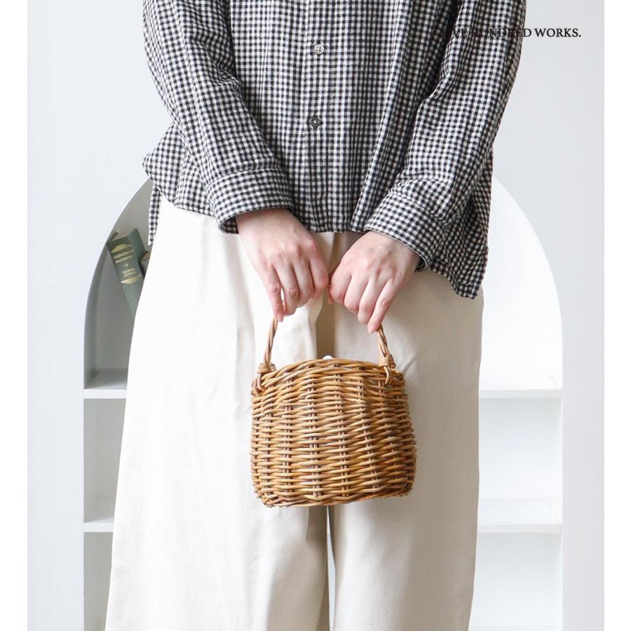 かごバッグ ミニバッグ ハンドバッグ バスケット 藤 皮付きラタン 持ち