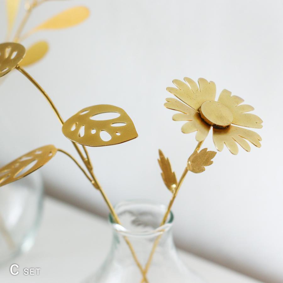 アートフラワー フラワー 2本セット 花 植物 かすみ草 オリーブ