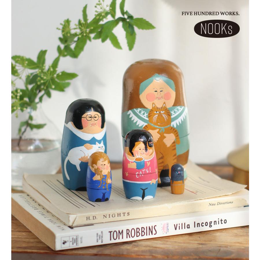 Creer マトリョーシカ 人形 ねこ 猫 猫グッズ ねこ雑貨 かわいい 木製