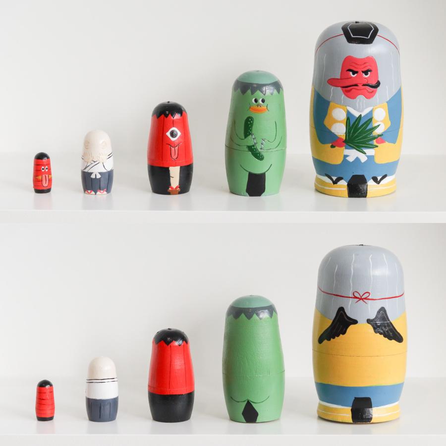 Creer マトリョーシカ 人形 妖怪 妖怪グッズ 天狗 河童 のっぺらぼう